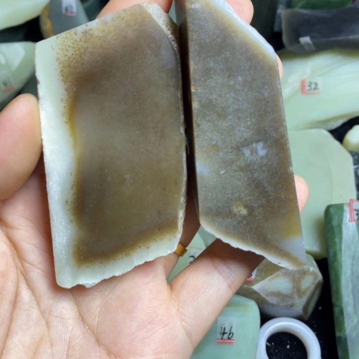 和田玉未镶嵌挂件