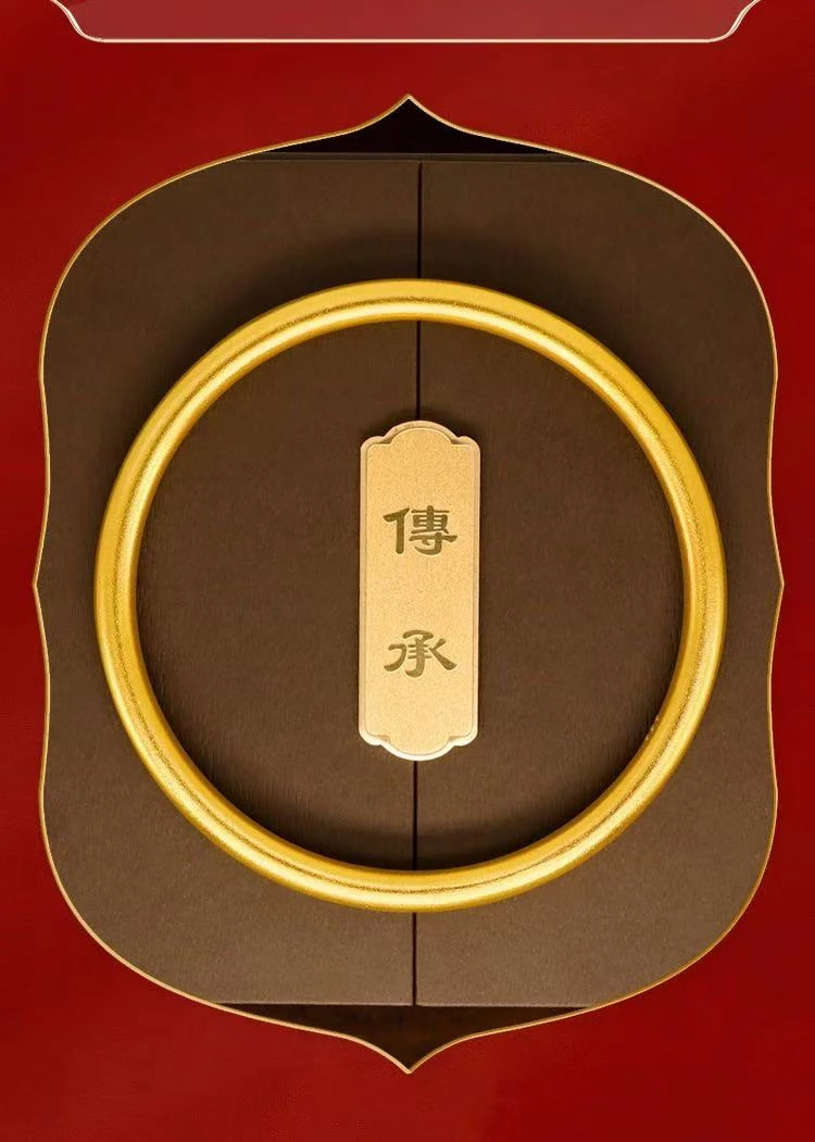 合金手镯 古法传承磨砂素圈手镯饰品金色镯子S107时尚