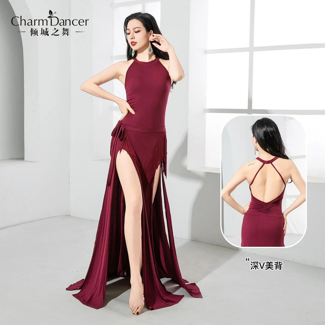 倾城之舞肚皮舞服装2025新款深V露背连衣裙dariya彼岸练功舞蹈服