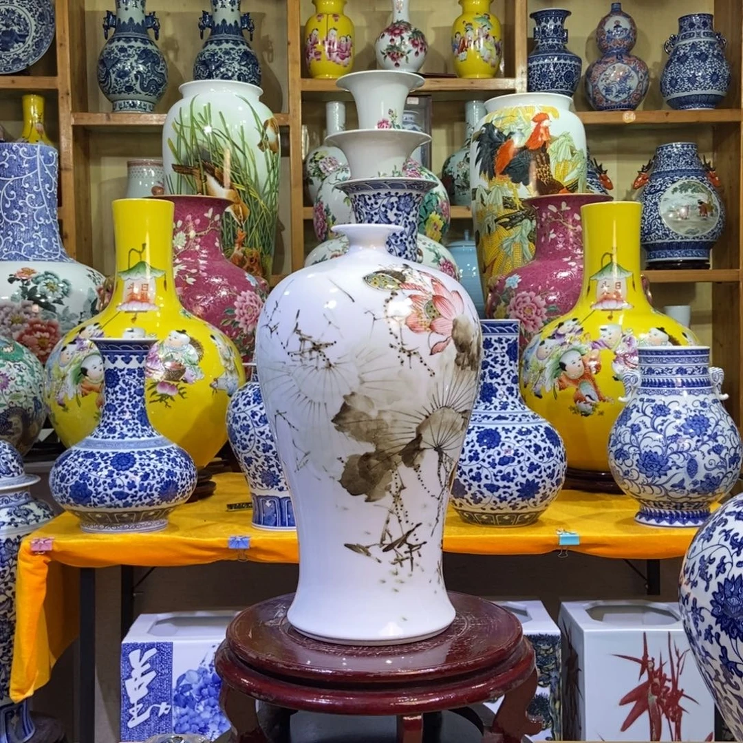 瓶景德镇陶瓷花瓶摆件
