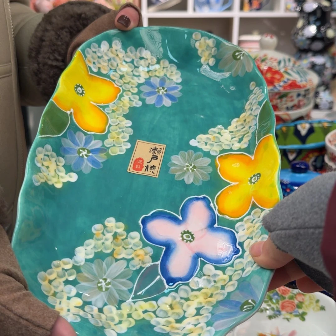 瓷遇见初夏鱼盘一只