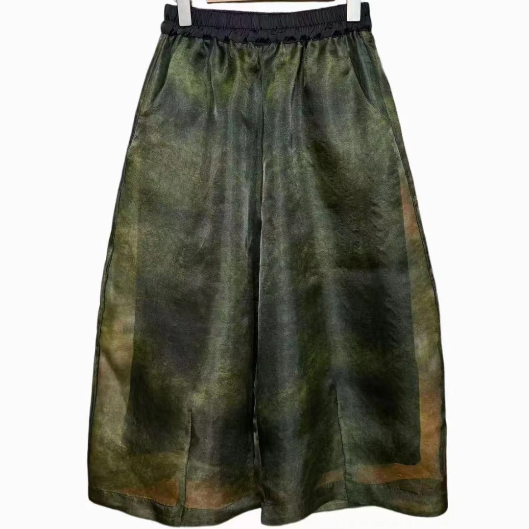 (雾也仙棕纱裤)阔腿/时尚/外穿/夏季/速干