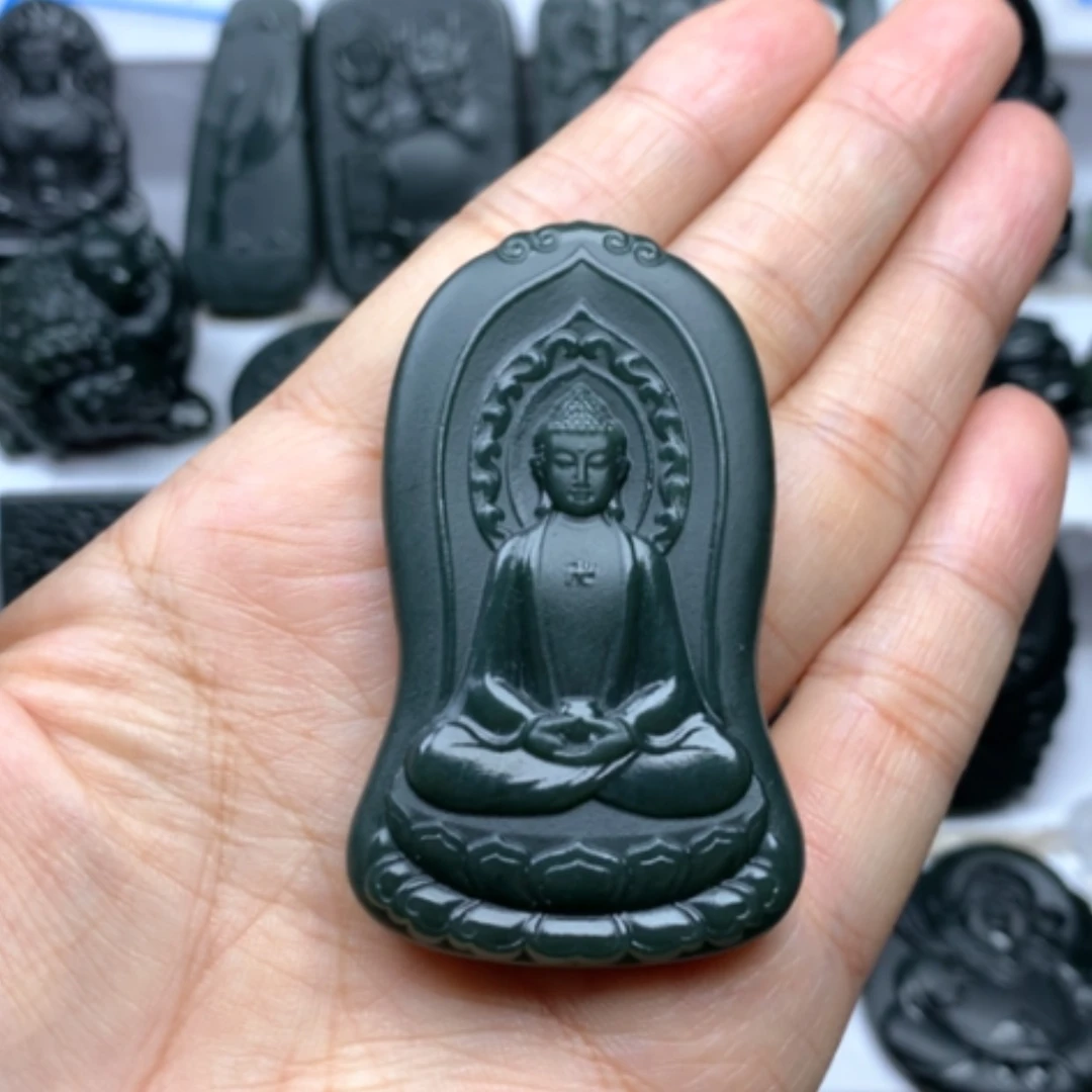 【闪购商品】颈饰未镶嵌和田玉双面雕刻