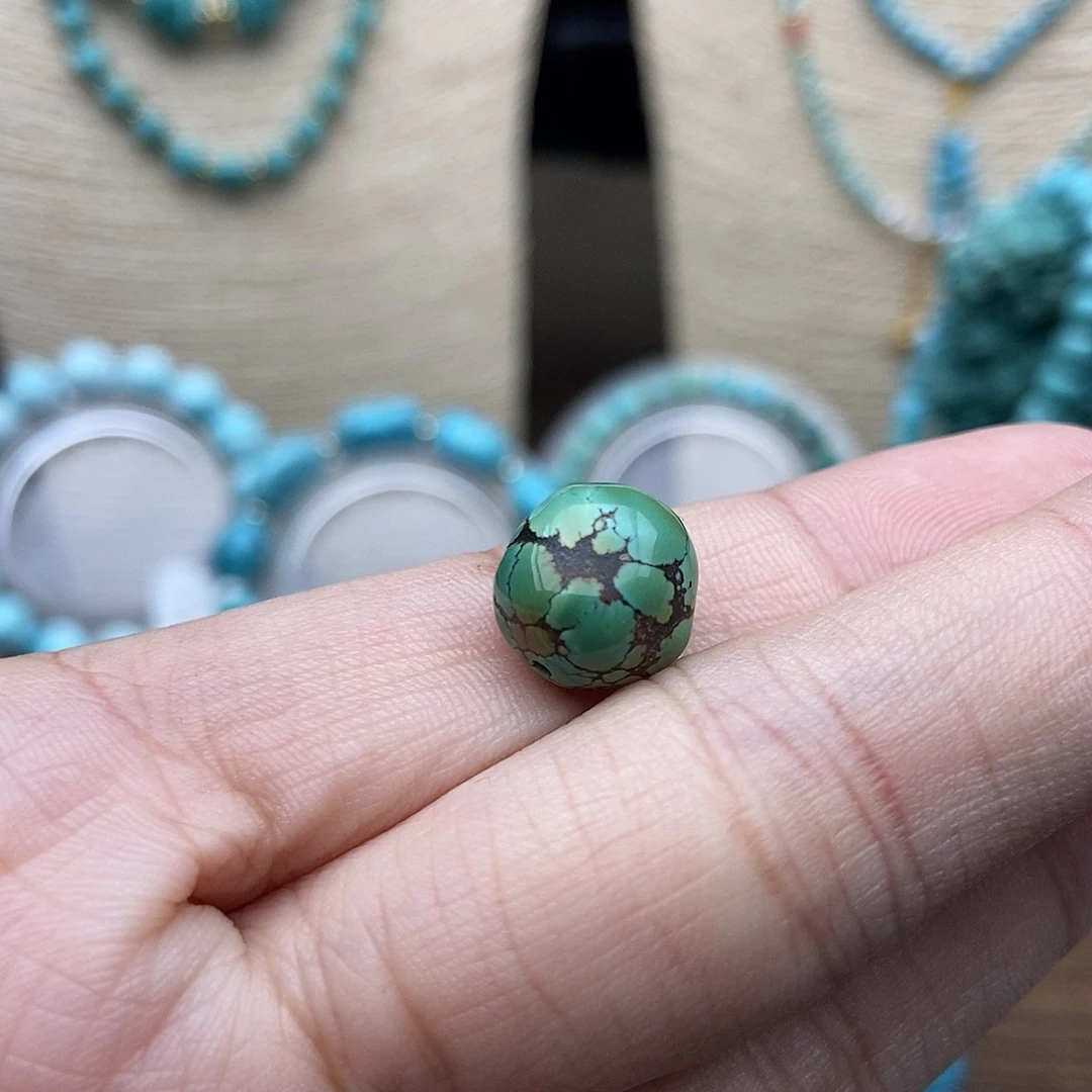 绿松石未镶嵌菜籽随行豆