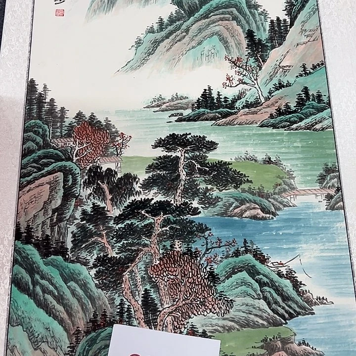 竖款山水作品，喜欢欣赏一下吧哈哈