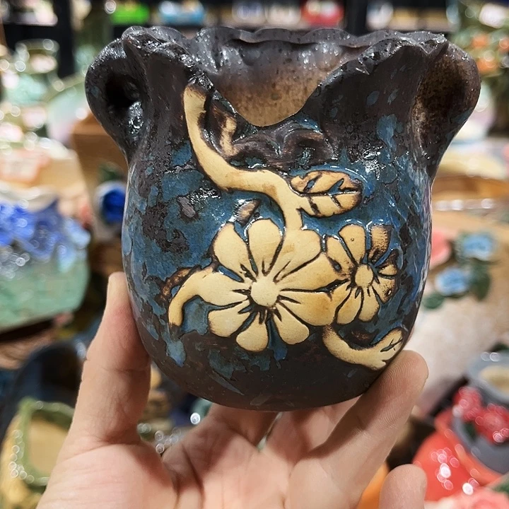 瓷片花盆多肉植物花盆