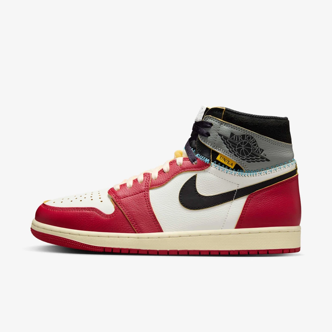 Air Jordan 1 AJ1 Union联名白红灰复古篮球鞋HV8563-600
