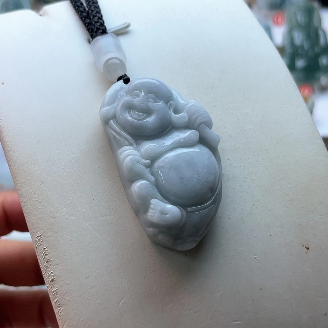 【闪购商品】翡翠未镶嵌颈饰布袋佛