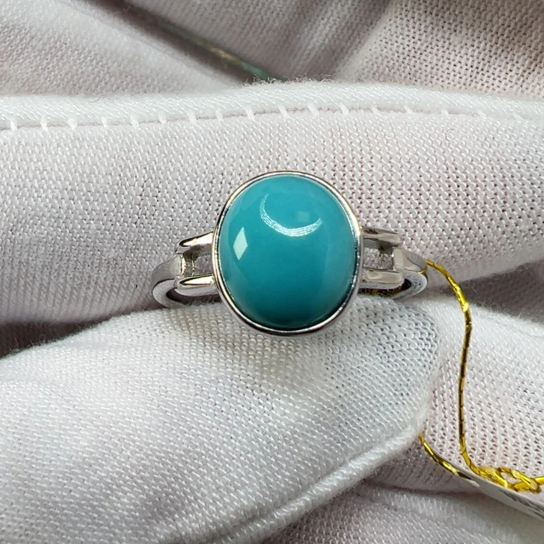 绿松石银S925镶嵌配饰直径