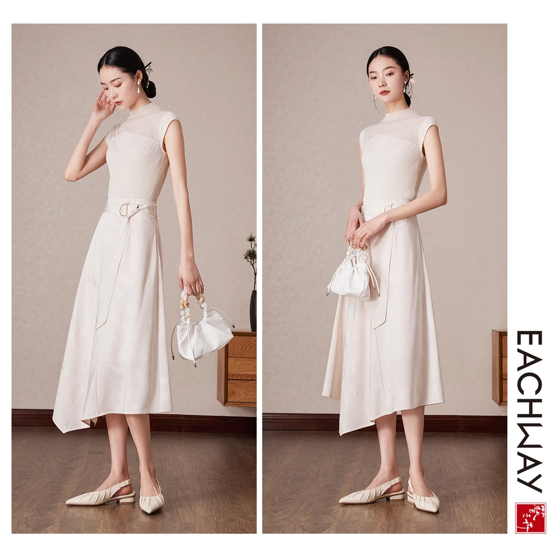 【立子专属】Eachway/艺之卉自然随性不规则半身裙1S42A00020