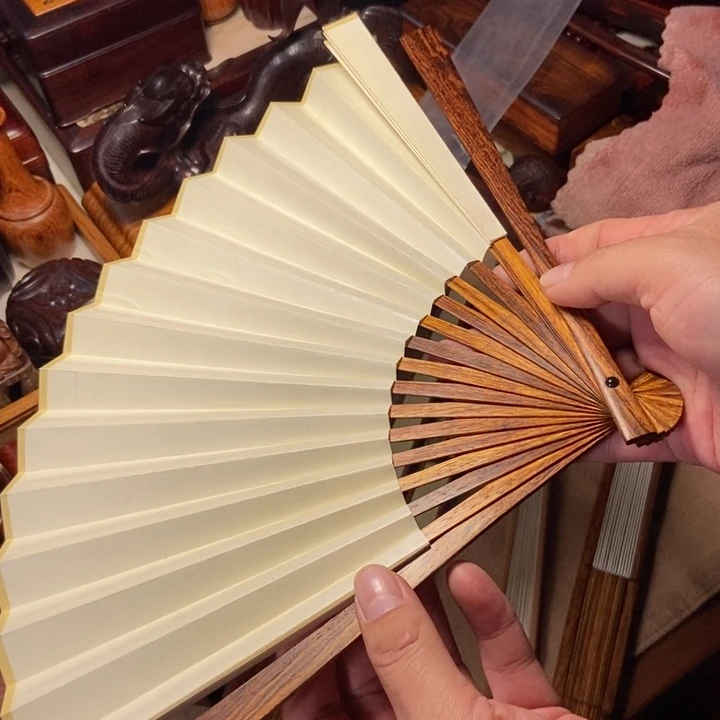 黄花梨/降香黄檀扇子七寸半