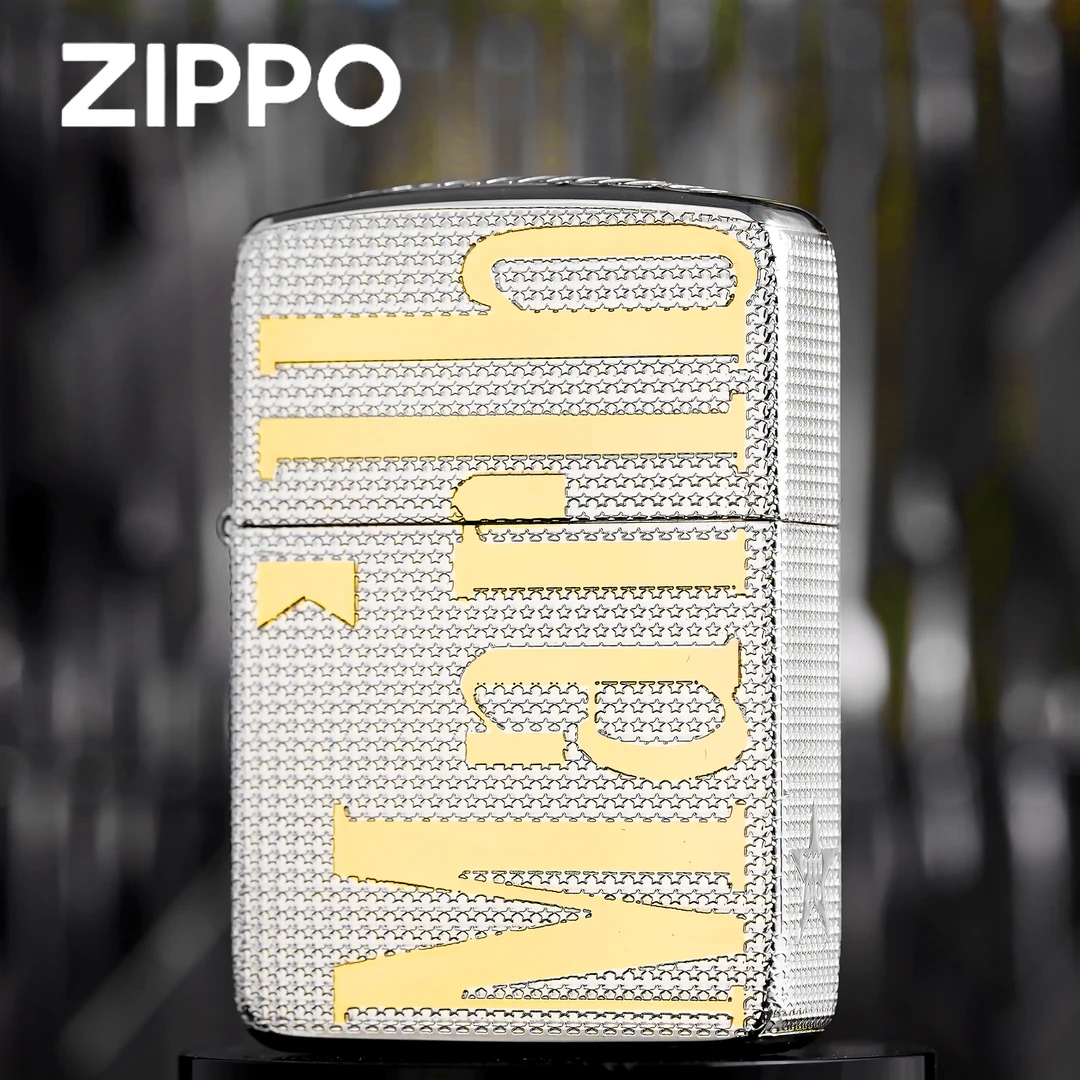 ZIPPO打火机正品/1941镀银鎏金万宝路满天星牛头DYJ1