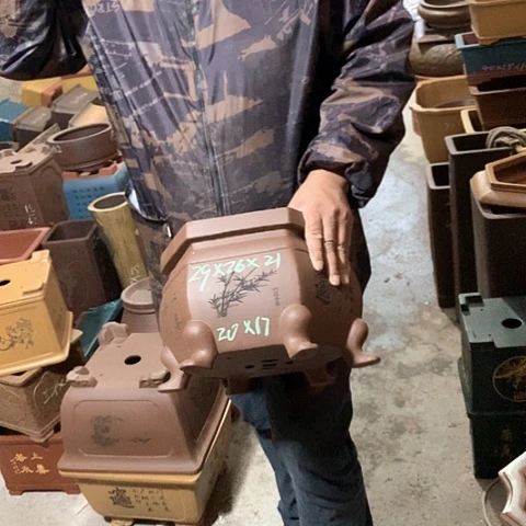 紫砂花盆手工定制