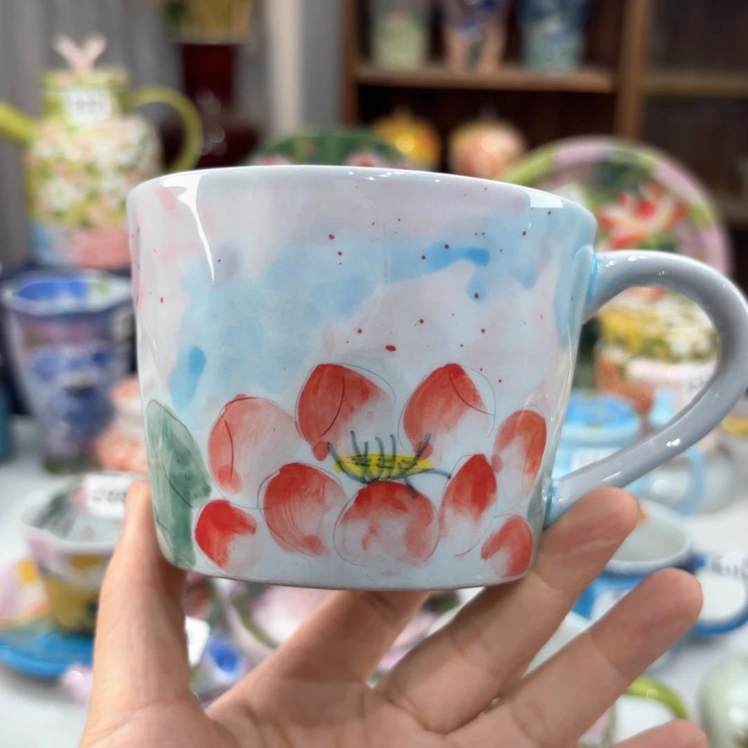 景德镇手绘高温釉下彩陶瓷茶具