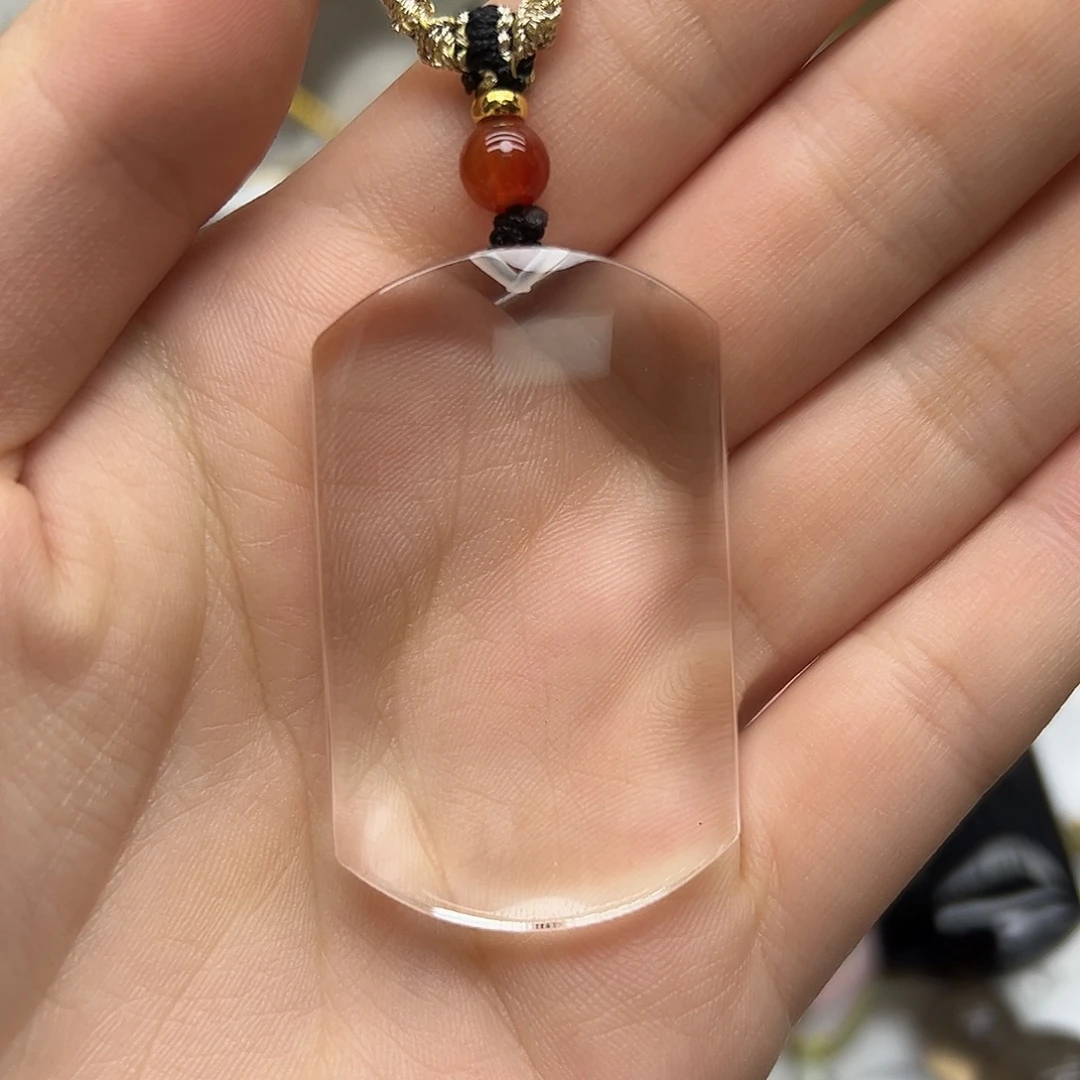 未镶嵌水晶颈饰白水晶无事牌