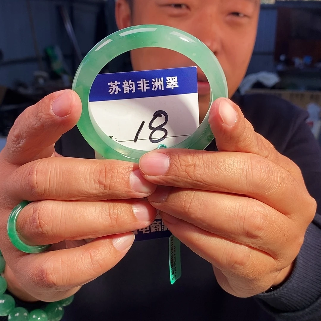 石英质玉（非洲翠）未镶嵌手镯