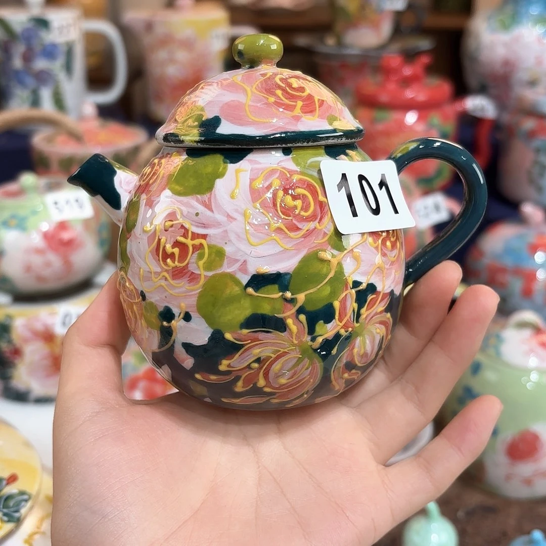 景德镇手绘高温釉下彩陶瓷茶具