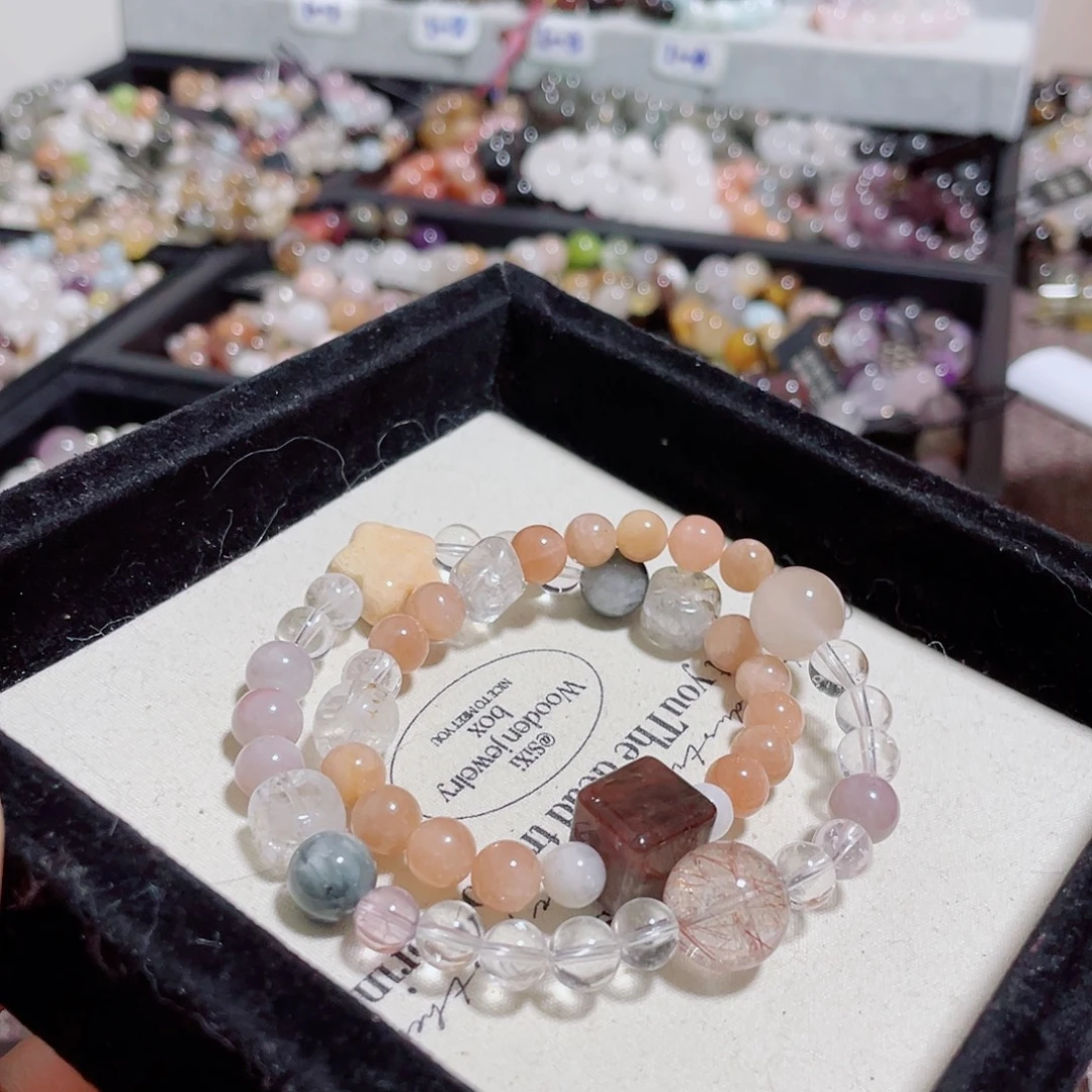 未镶嵌手链水晶孤品双圈