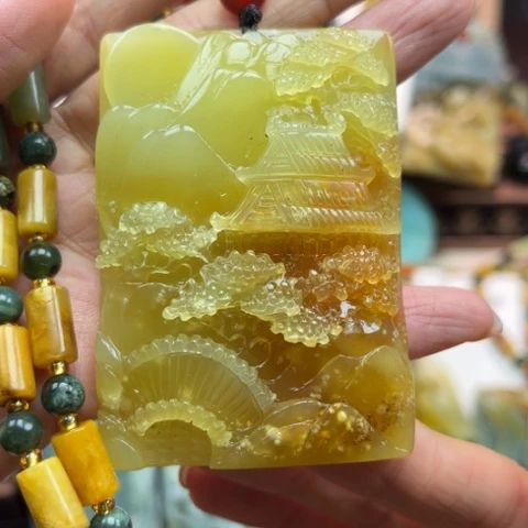 岫玉挂件未镶嵌挂件