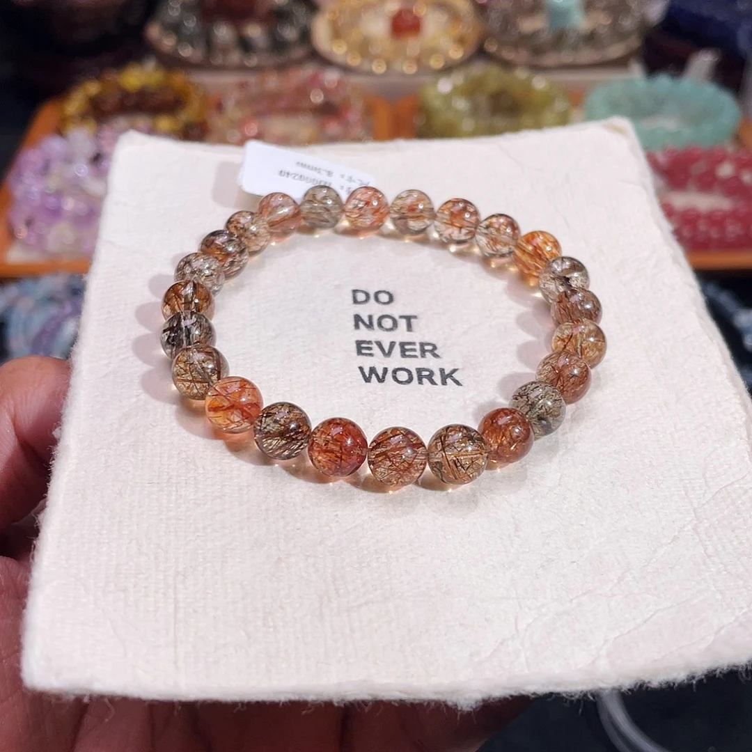 水晶未镶嵌手链黑金超8.3mm