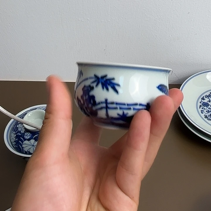 平***娘摆件景德镇柴窑杯