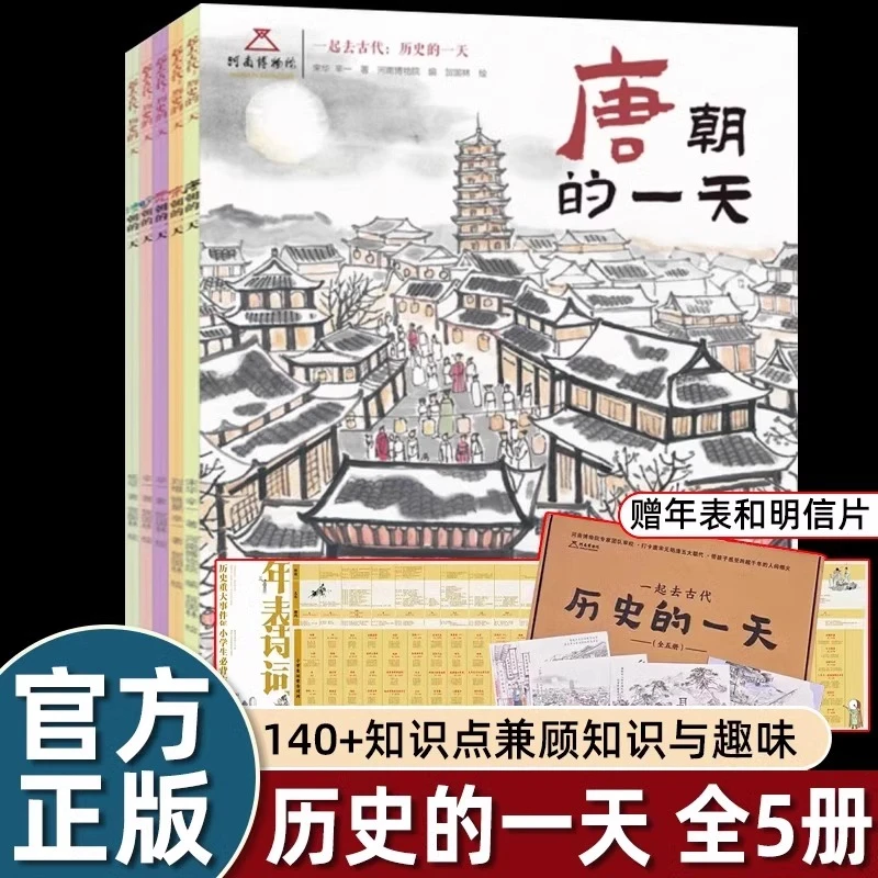 赠知识墙书年表书签一起去古代历史的一天河南博物馆唐朝的一天