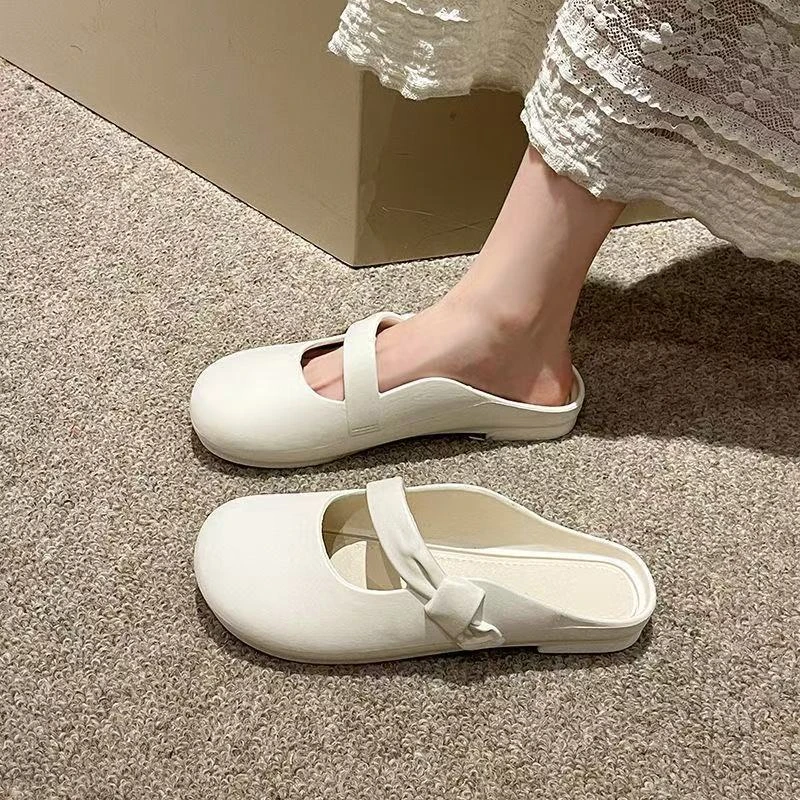 气质包头拖鞋法式2025新款复古春夏时尚百搭懒人外穿玛丽半凉拖女