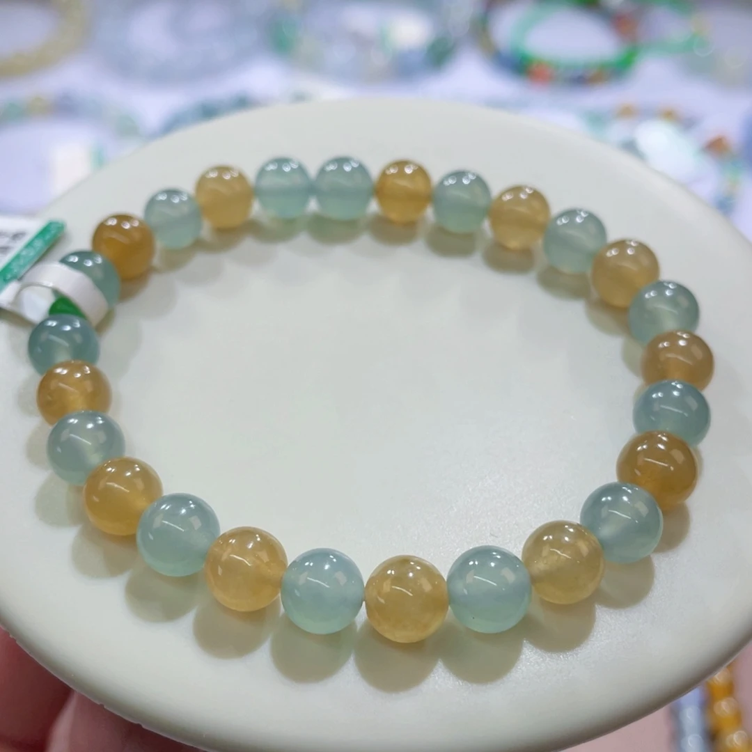 未镶嵌手链翡翠双彩卡7
