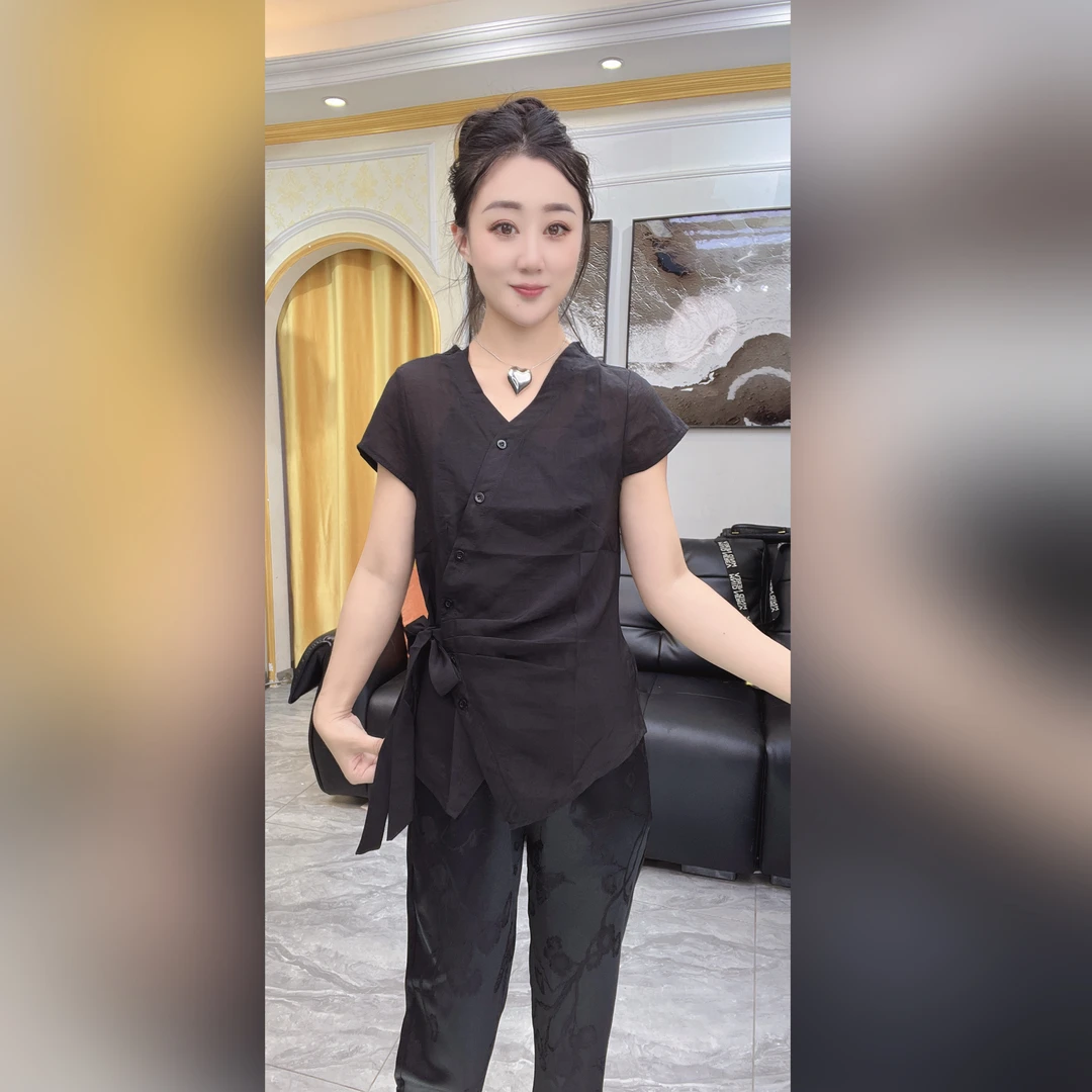 （9977）雪颖家2025年夏季新款衬衫简约百搭气质通勤衬衫女显瘦时尚