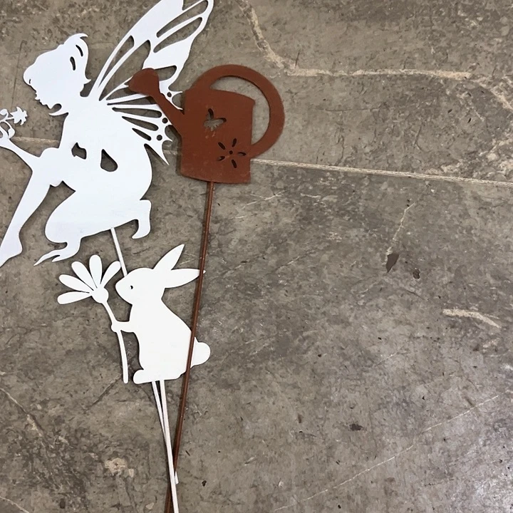 红陶-*-君知家居百货733加白色镂空兔子