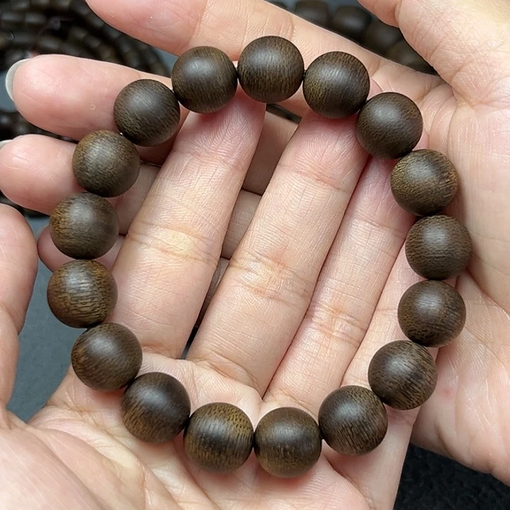 沉香手串白棋玉化1.2