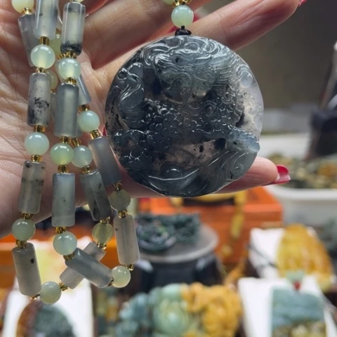 岫玉挂件未镶嵌挂件