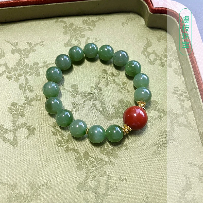 天然和田玉单圈手串手串*碧玉手串*多样性发其一