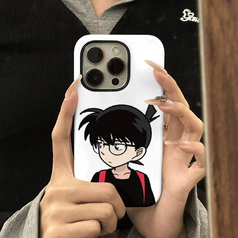 菲林二合一动漫柯南适用苹果6手机壳iphone5华为oppo小米vivo43女
