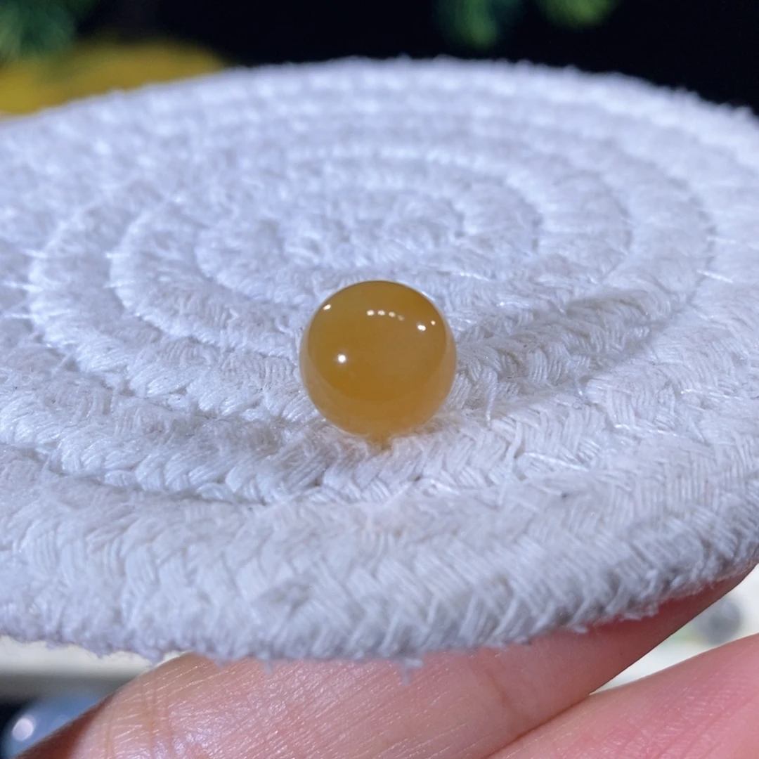 翡翠未镶嵌颈饰翡翠种水橙黄珠11mm