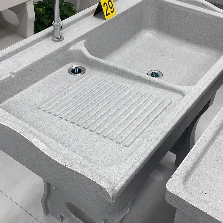 振***队石英石花边100*58*80和拖把池60*40*40灰