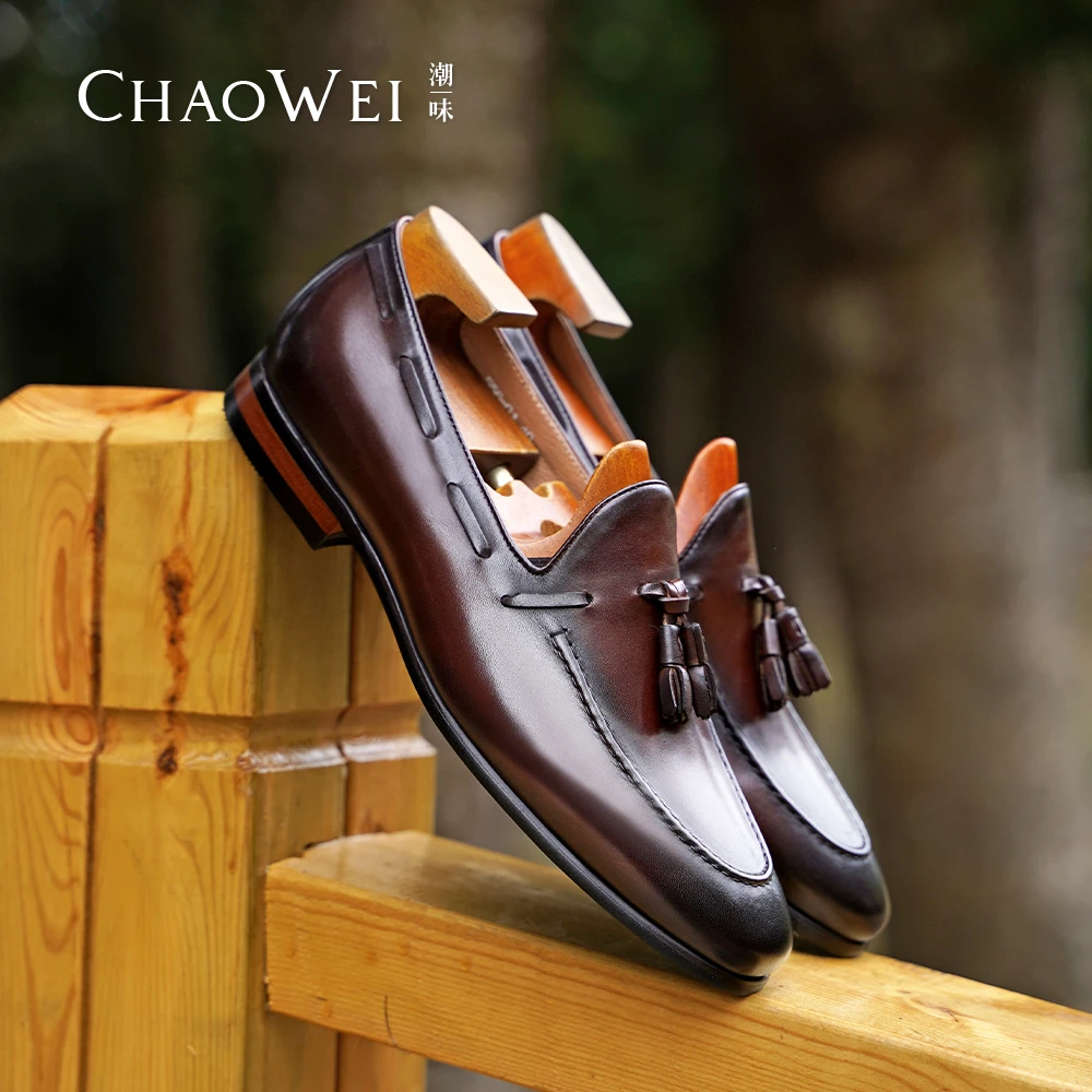 【款式迭代-清仓款】时尚男士一脚蹬乐福鞋休闲皮鞋真皮懒人鞋55601