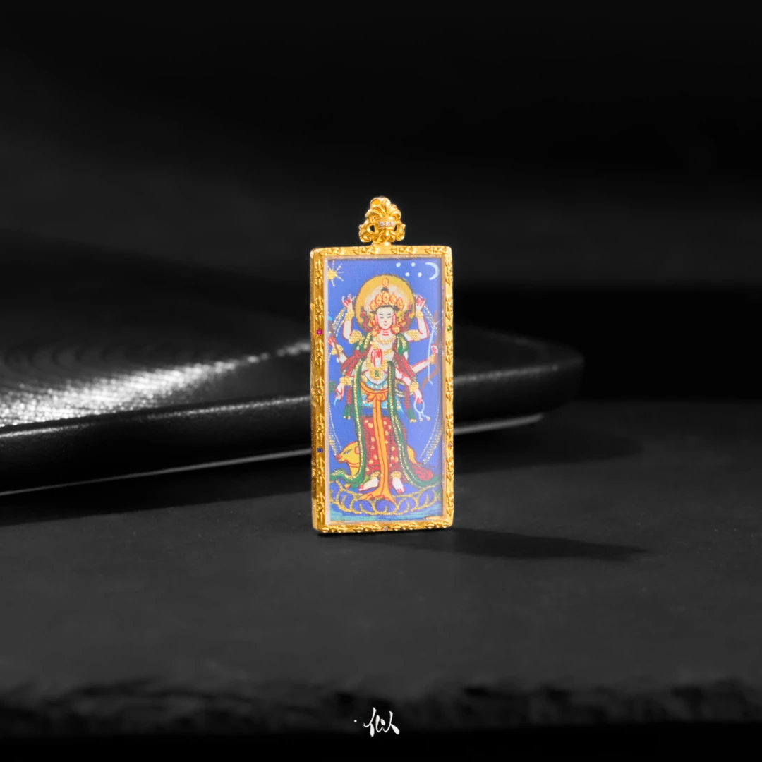 【天护】·似梓珠宝· 18k摩利支天卡卡吊坠  多样性发一 SZCC2780030