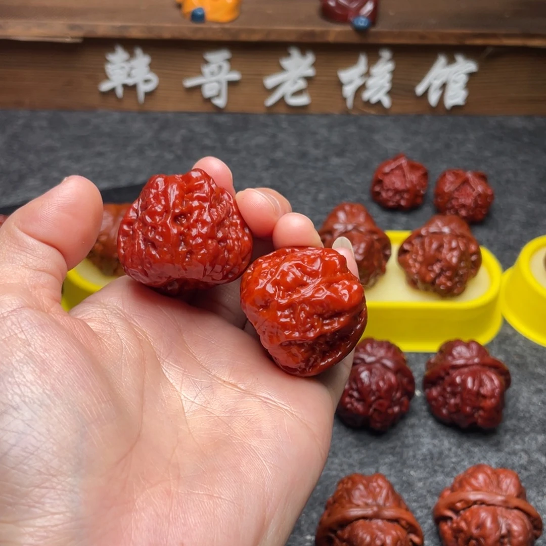 夜***斗文玩核桃吊坠文玩核桃 手把件 蛤蟆头 35