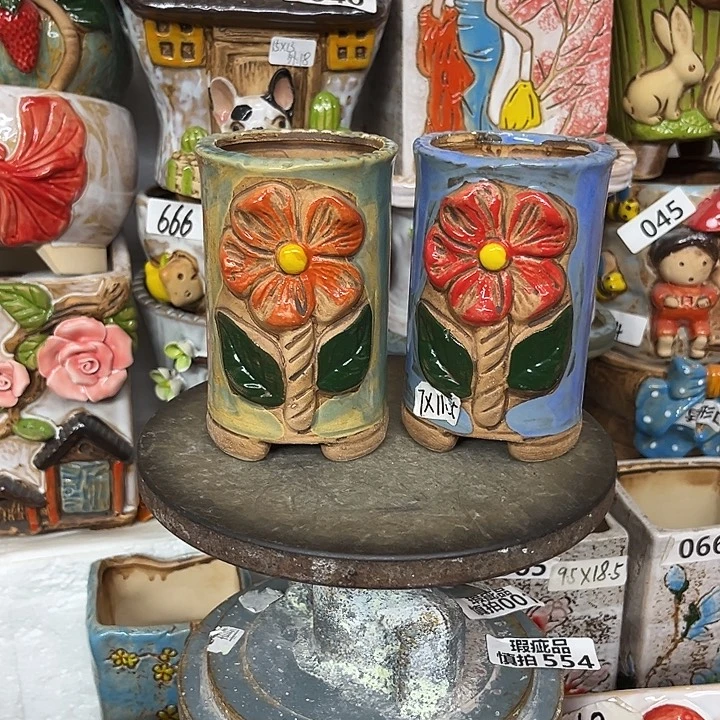 粗陶材质多肉花盆