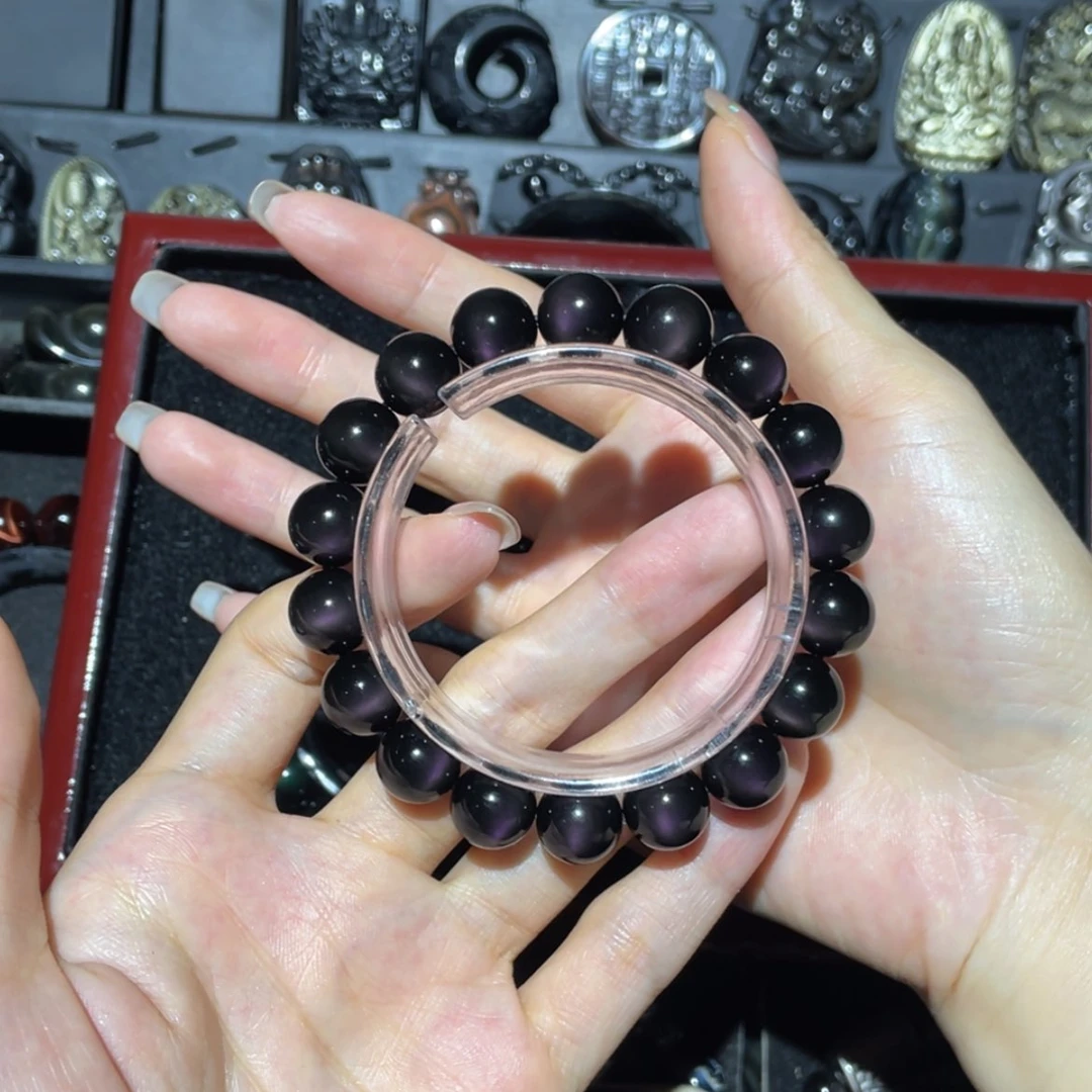 【闪购商品】未镶嵌黑曜岩手链小*付