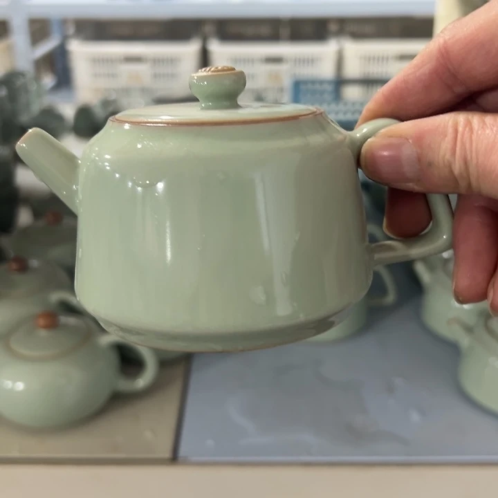 微瑕陶瓷茶壶茶杯家用