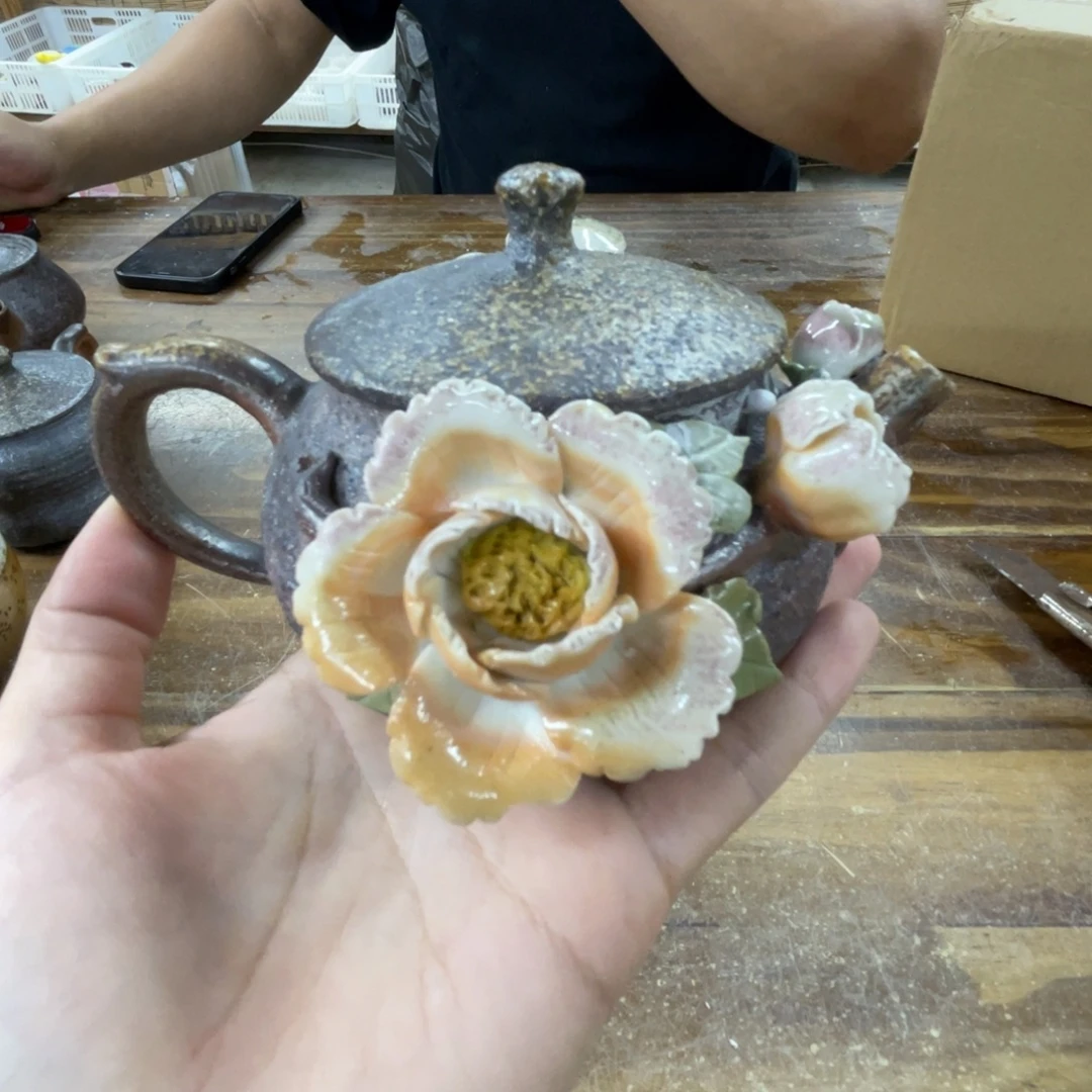 三***清茶壶柴烧茶壶柴烧瑕