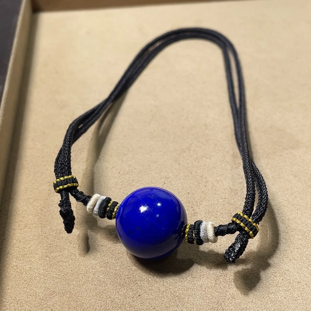 青金石未镶嵌23mm锁骨珠