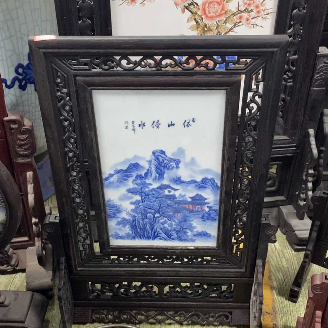 瓷片45*30 景德镇瓷板画柴窑烧制