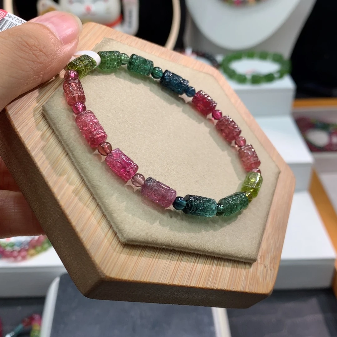 手链未镶嵌碧玺        6mm。