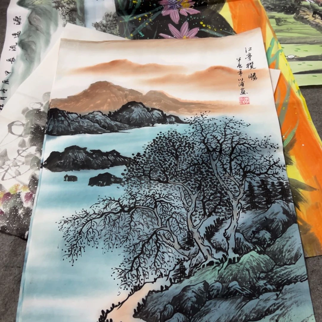 国画国画作品画心一张