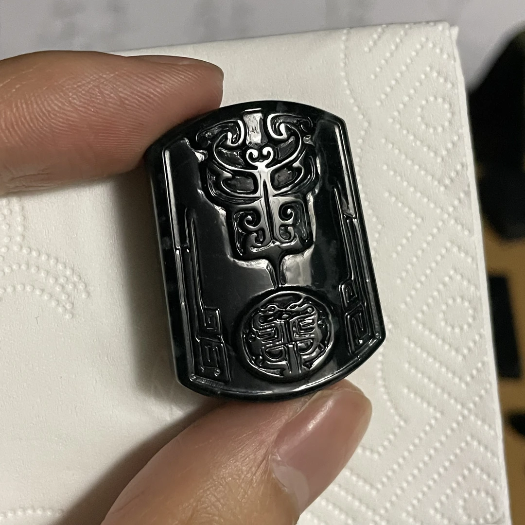 天然翡翠A货 仿古牌h