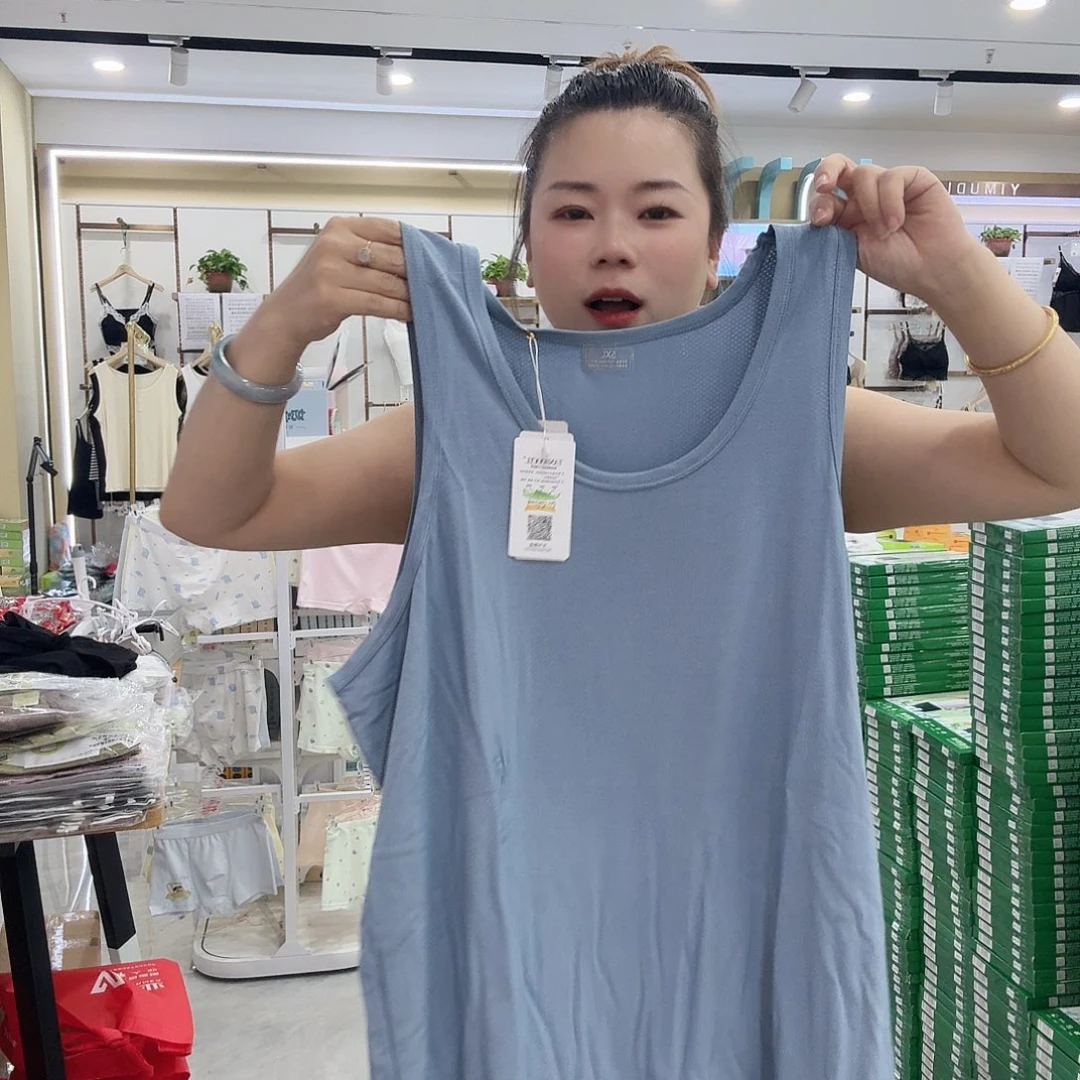 棉男士背心蓝色1144货号4XL
