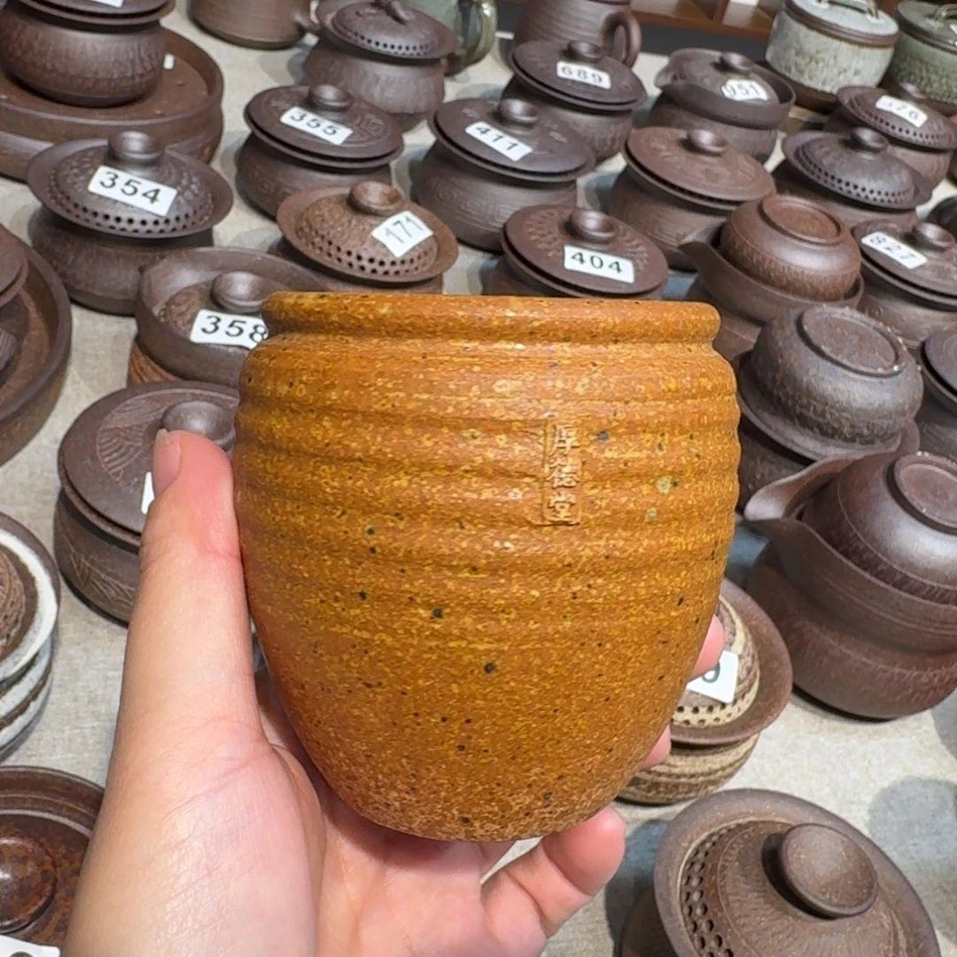 陶粗瓷茶具素色盖碗